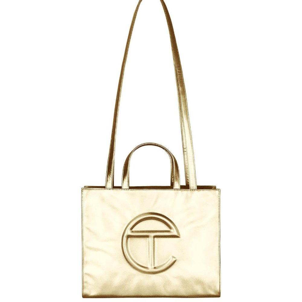 Telfar Small Gold Shopping Bag - New with tags